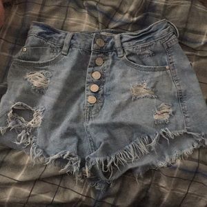 cute distressed jean shorts